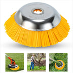 WeedMaster 220 | 8-Inch Weed Wheel with Nylon Brush Head | For Lawn Trimmers & Brush Cutters | For Paving Joints & Edges