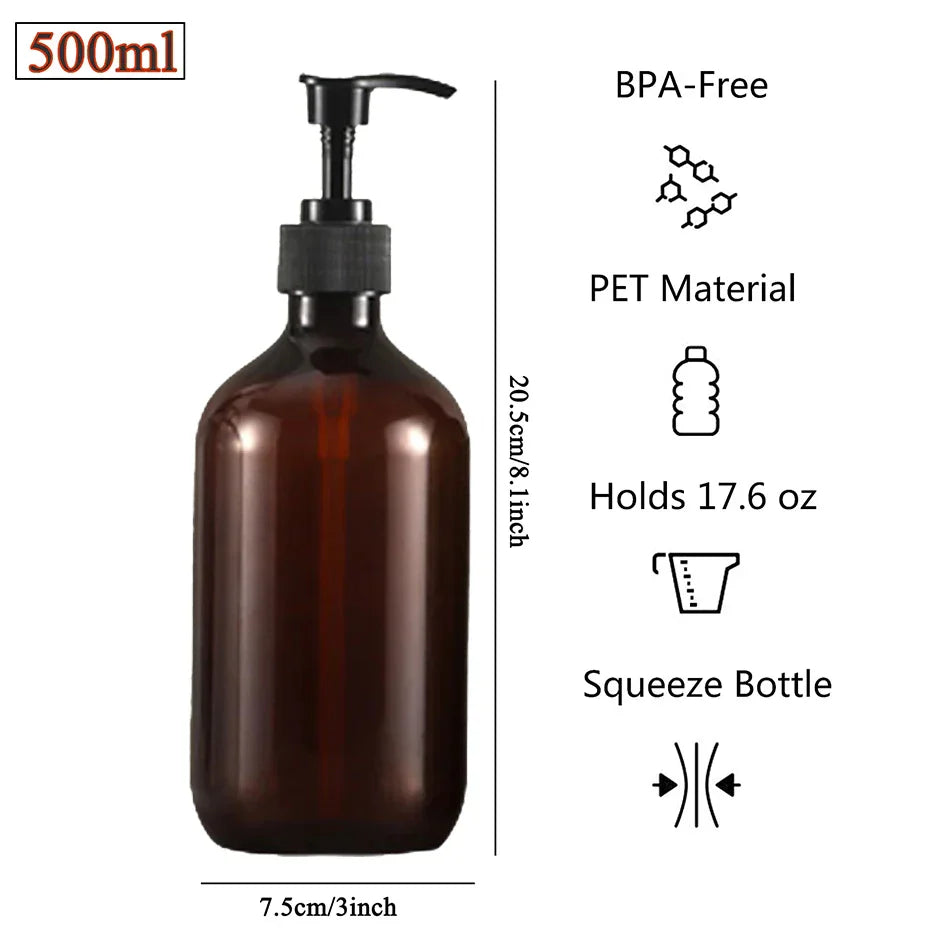 AmberLux 3-piece refillable dispenser set