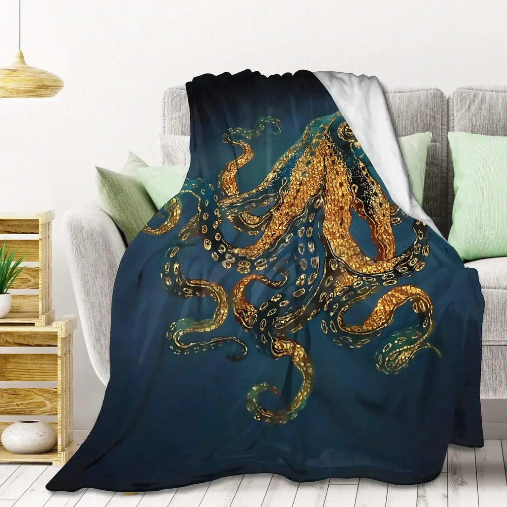 Sea Life Ocean Throw Octopus Blanket