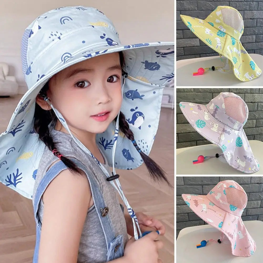 Children's Sun Hat with UPF 50+ - Adjustable Chin Straps and Wide Brim