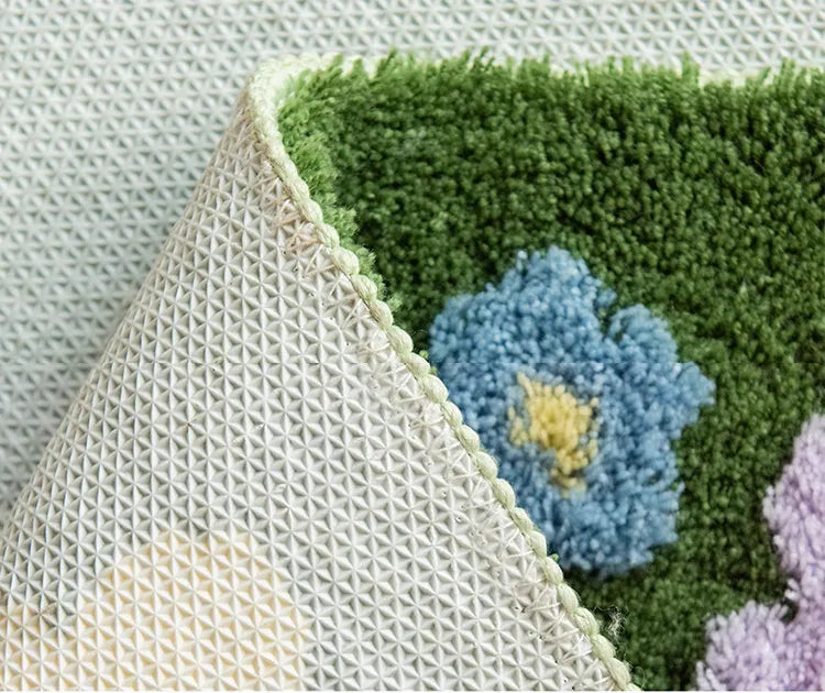 Moss and Floral Garden Rug
