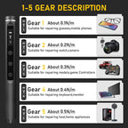 Precision Electric Screwdriver with 5 Torque Settings and LED Light