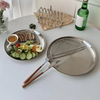 Stainless Steel Round Barbecue Dining Plate