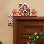 Christmas Wooden Decoration FrostiHome | Santa Claus & Snowman | Wooden Door Sign & Corner Decoration | Christmas & New Year 2026