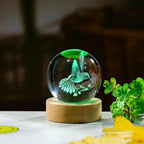 Colibria Crystal Ball Hummingbird | 3D Laser Engraving & LED Base | Decoration & Gift Idea