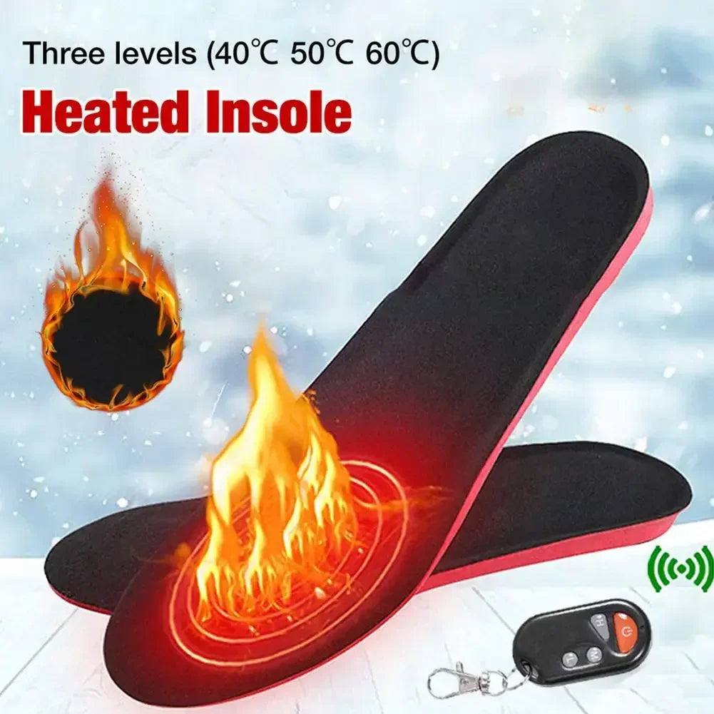 Rechargeable Heated Insoles WarmStep Pro | Rechargeable with Remote Control | 3 Heat Levels | Trim-to-Fit | Electric Foot Warmers for Winter & Outdoor