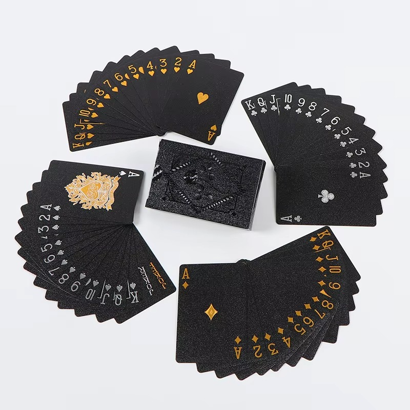 Luxury Black & Gold Waterproof Poker Playing Cards