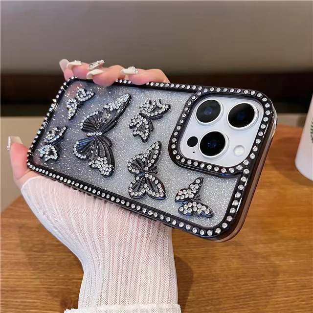 Luxury Glitter Butterfly Rhinestone Case for iPhone