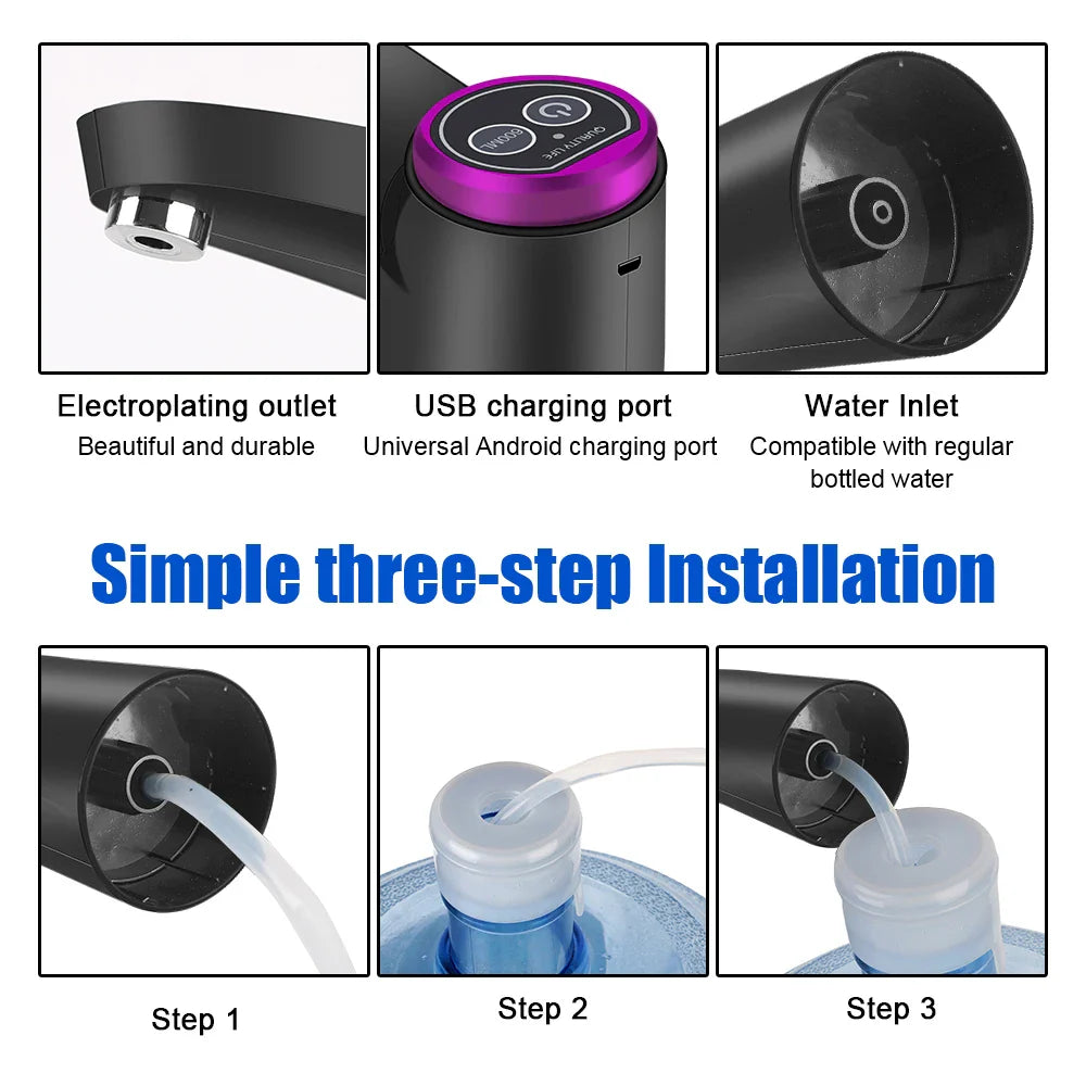 Electric Water Dispenser AquaOne Touch | Touch Control | USB Charging | For Gallon Bottles