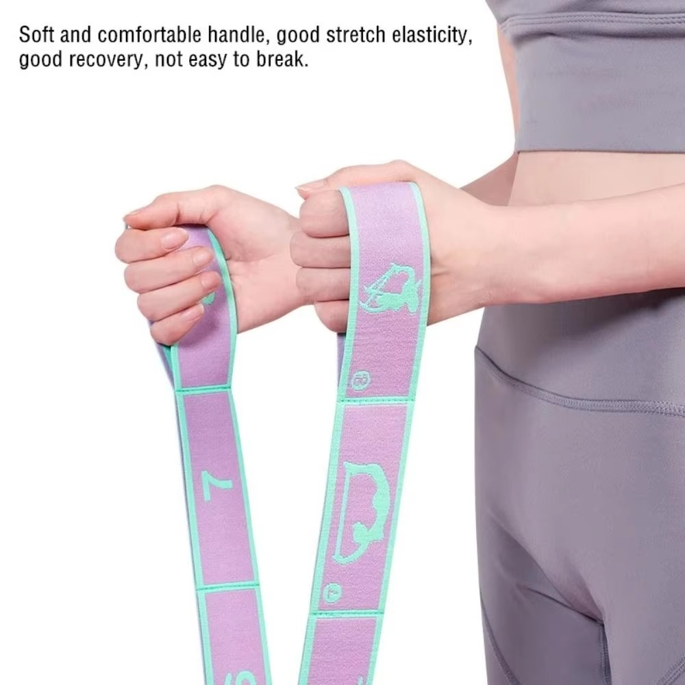 Elastic Yoga Stretching Belt for Flexibility, Pilates, Dance, and Home Fitness