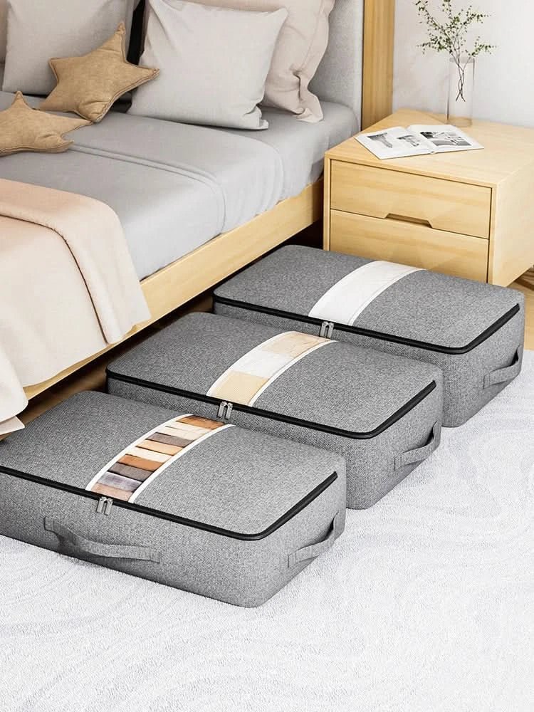 Large capacity & viewing window for bed linen