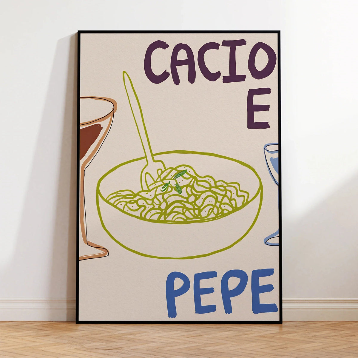Cacio e Pepe & Spaghetti Bolognese Wall Art