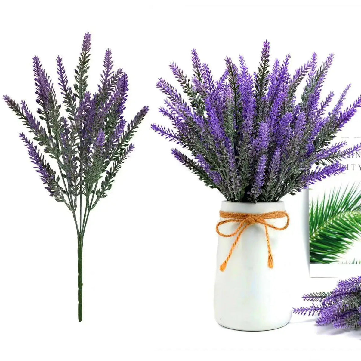 Floraven Lavender Bouquet | Artificial & Carefree | 5 Stems | For Indoor & Outdoor