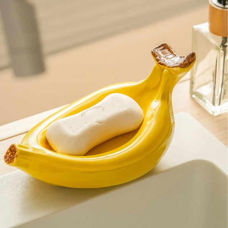 Creative Ceramic Banana Soap Box