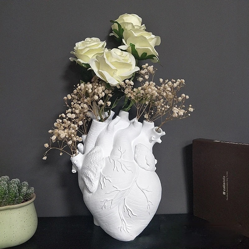 Heart Dry Plants Artificial Vase
