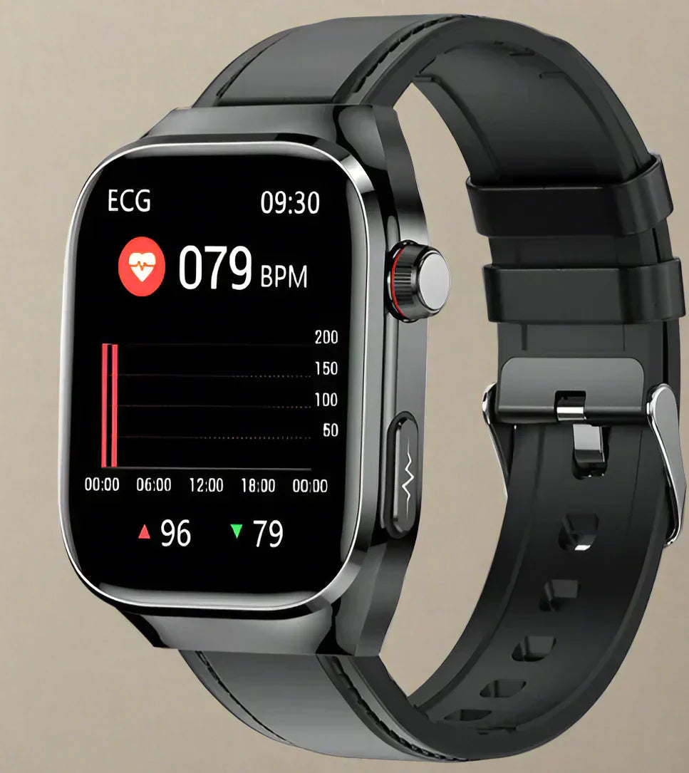 Advanced Health Smartwatch with ECG, Blood Glucose Monitoring, 2.04-Inch AMOLED Display – Waterproof Fitness Tracker