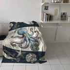 Octopus Shell Starfish Throw Blanket