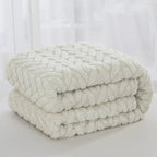 Jacquard Fleece Blanket CozyWeave | Single Layer & Double Sided | Soft Tafu & Shu Cotton Fleece | For Autumn & Winter