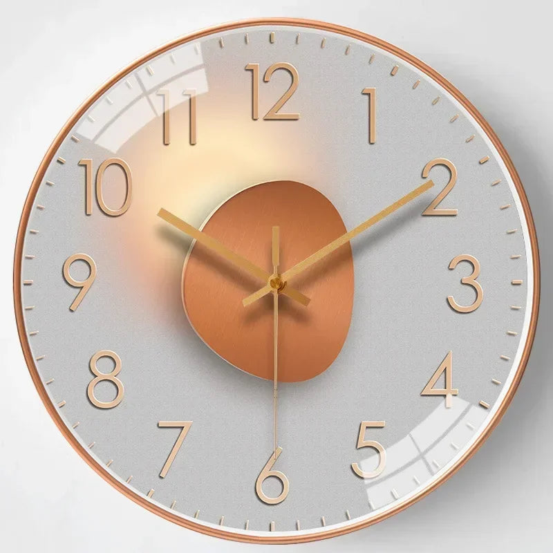 SilentTime - Digital Wall Clock in Classic Style - 8 Inch