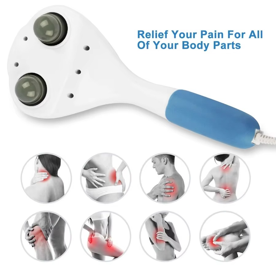 Handheld Electric Percussion Massager with Dual Vibration for Full Body Relief