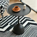 Scandinavian Round Side Table of Metal