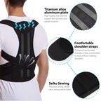 Adjustable Back Brace Posture Corrector for Men and Women, Lumbar and Shoulder Support for Better Alignment