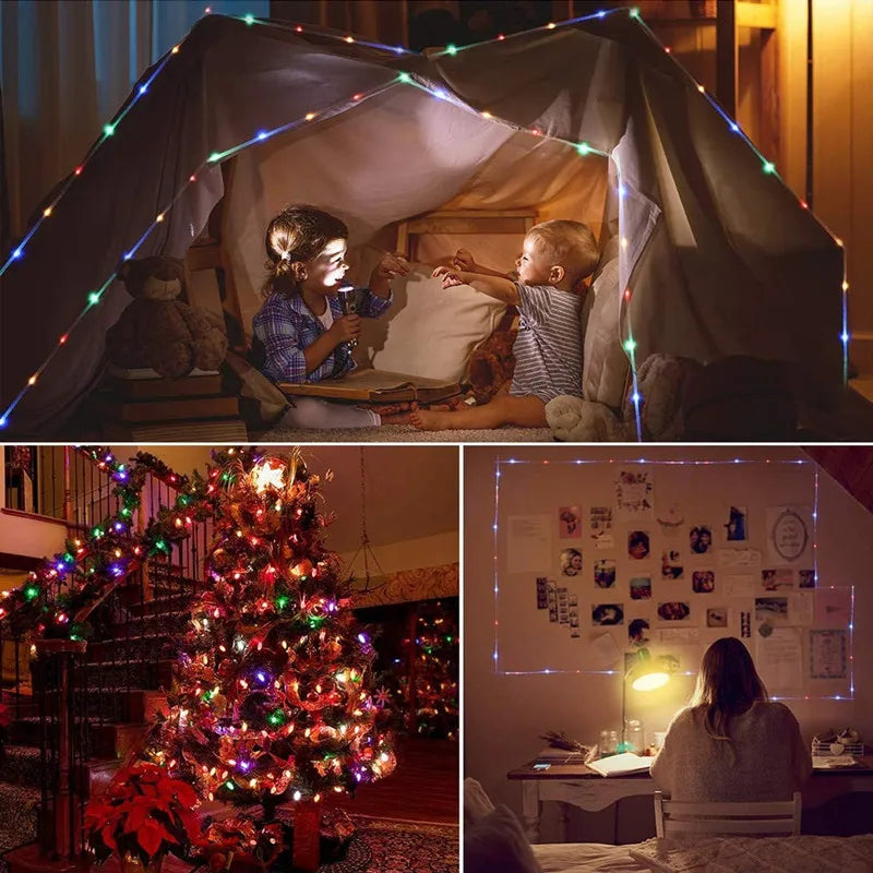 LumiSolar String Lights Outdoor | 7–32 m | Solar Powered & Waterproof | 8 Light Modes | Christmas, Garden & Party Lighting