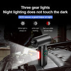 2-in-1 Portable Vacuum Cleaner and Blower with Compressed Air and LED Light (7500mAh)