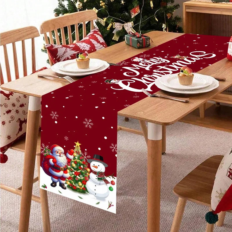 FestiLoom Christmas Table Runner | "Merry Christmas" Design | 100% Polyester | Festive Decor for Christmas & New Year 2025/2026