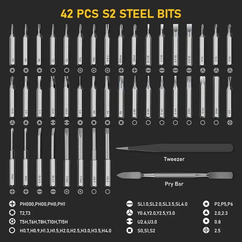 Precision Electric Screwdriver with 5 Torque Settings and LED Light
