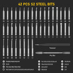Precision Electric Screwdriver with 5 Torque Settings and LED Light
