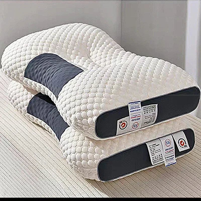 Orthopedic neck pillow with reverse traction for a patient, 48 x 74 cm