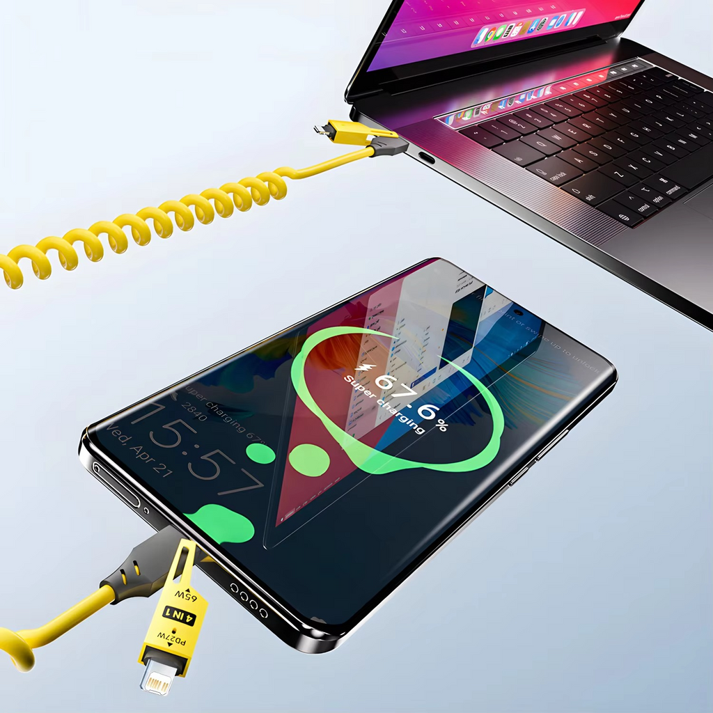 Multi-Device 65W Fast Charging USB-C Cable for iPhone, Xiaomi, Samsung