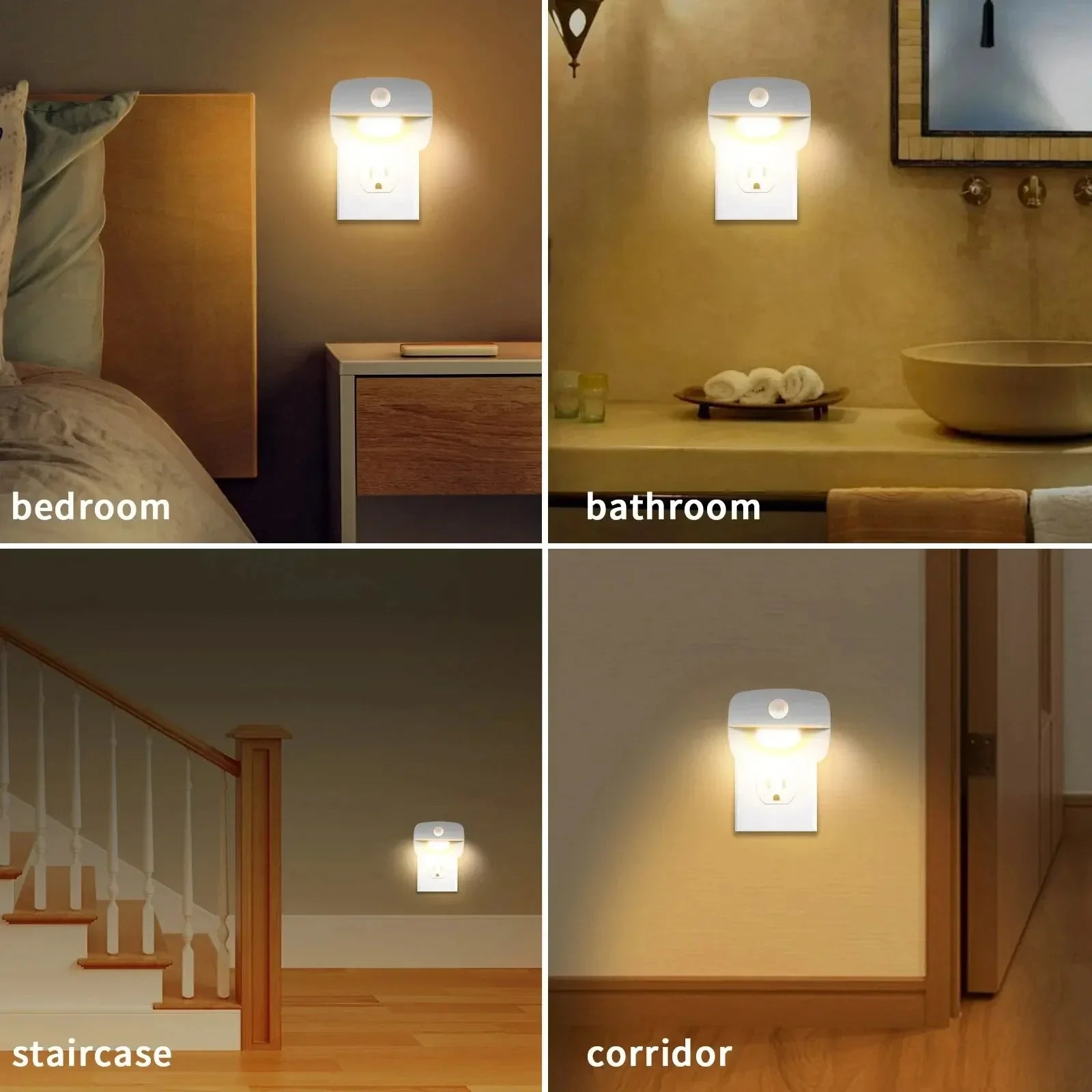 LumoSense LED Night Light | With Motion & Light Sensor | Dimmable & Energy Efficient | Warm White & Cool White