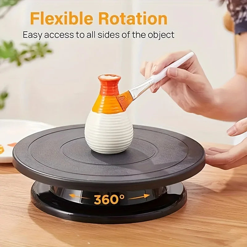 CakeMagic Turntable | 360° rotatable | Food safe | 28×28×6.4 cm