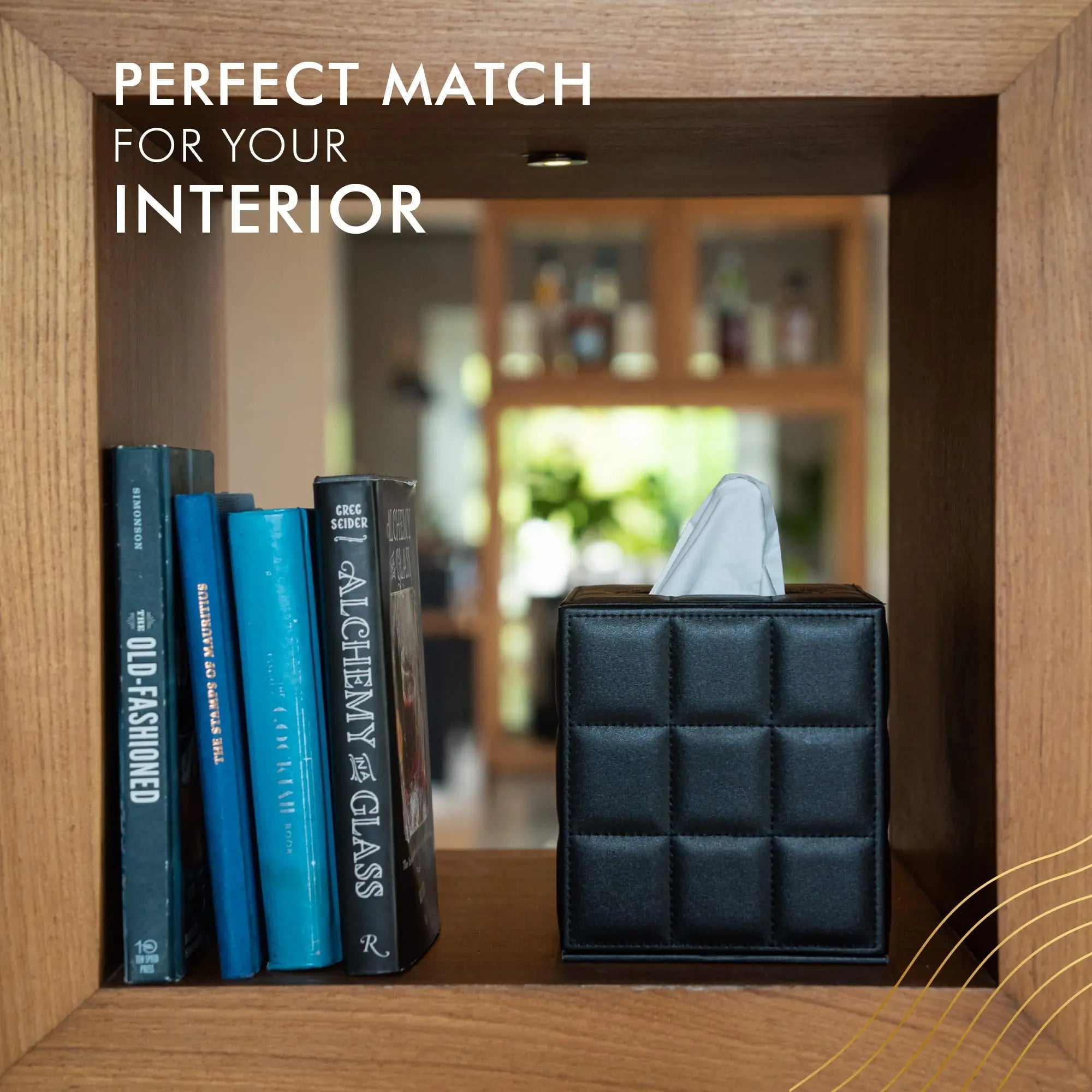 Modern Tissue Box Holder Square, Napkin Holder Pump Paper Case Dispenser, Facial Tissue Box Cover for Home Bathroom Office Desk