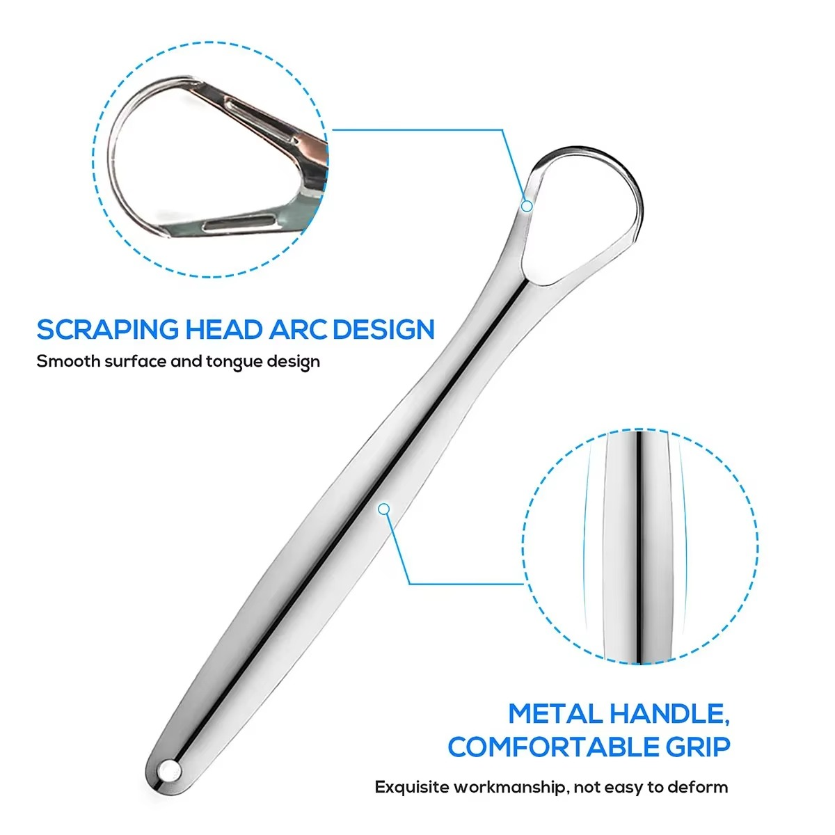 Stainless Steel Tongue Cleaner for Optimal Oral Hygiene