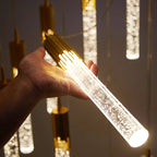Chandelier with crystal pendants