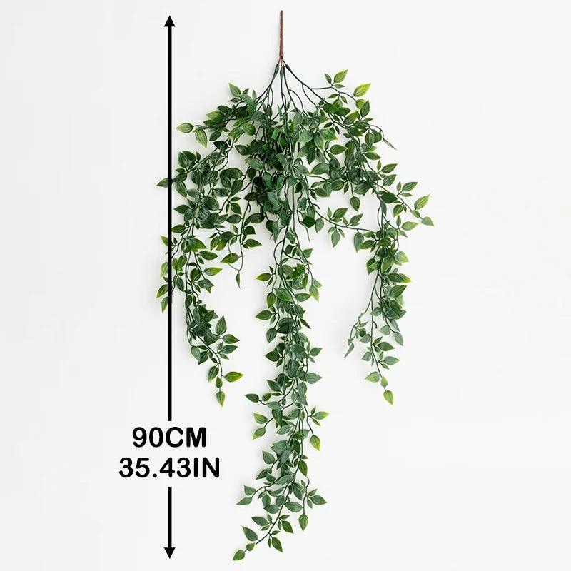 VerduraLine Artificial Plant Hanging | Evergreen & Maintenance-Free | 90 cm Decoration | Fresh Natural Design