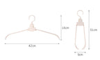Easy fold width foldable hangers