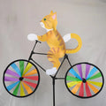 Rainbow Bicycle Cat Garden Decor
