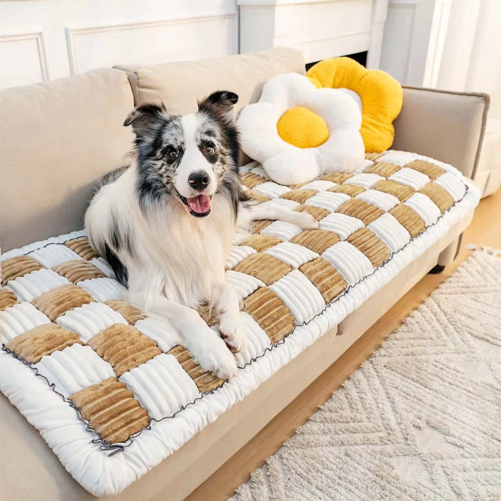 Warm Anti-Slip Washable Dog Bed Mat & Sofa Protector