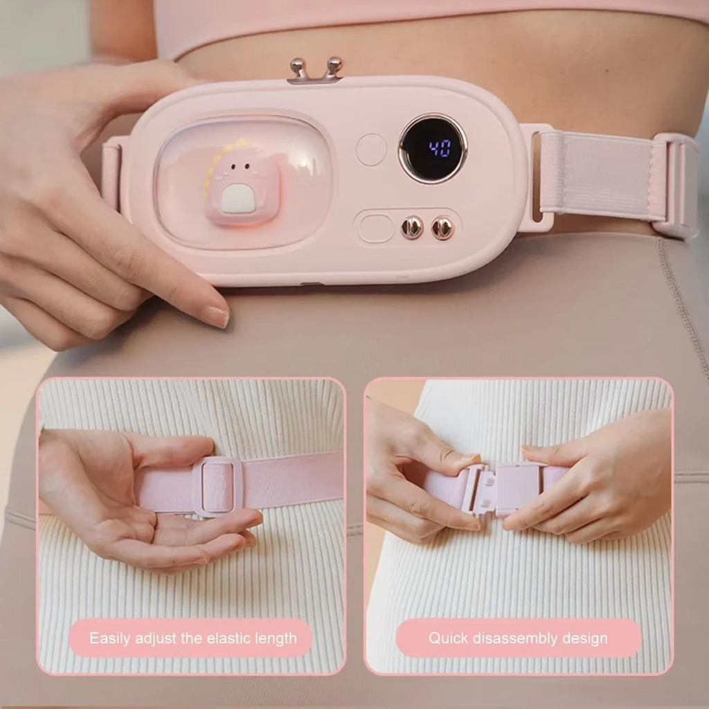 Wireless Electric Menstrual Heating Waist Band - USB Rechargeable Adjustable Warming Pad
