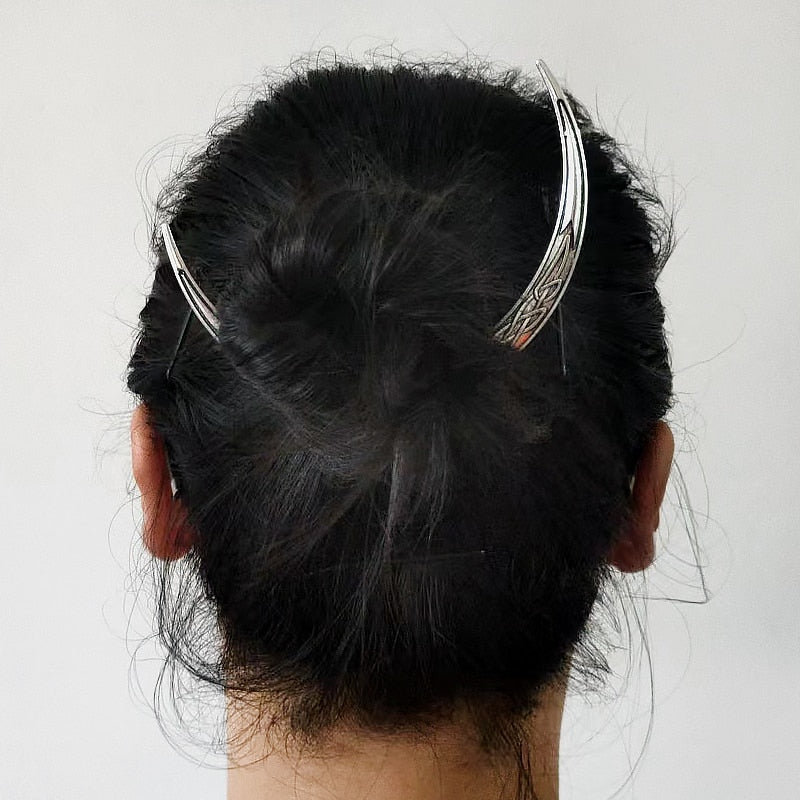 Vintage Crescent Moon Hair Sticks