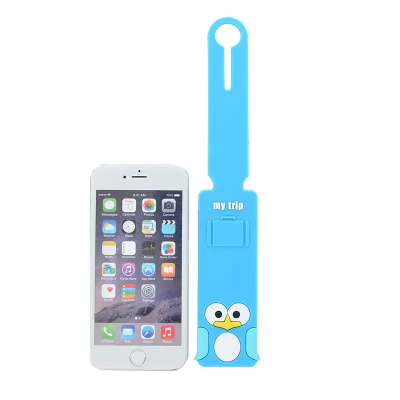 Taggidoo Silicone Luggage Tag with Animal Design | Address Label for Travel & Luggage | Boarding Tag for Suitcases & Bags