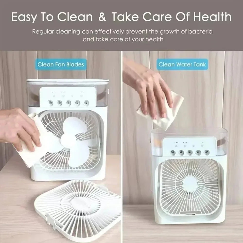 Air cooler BrisaAir | 3-level fan & air humidifier | With timer & LED light | 600ml tank