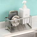 SteelNest | Sink organizer made of stainless steel | Sponge & soap holder with drip tray | 21×8.2×10 cm