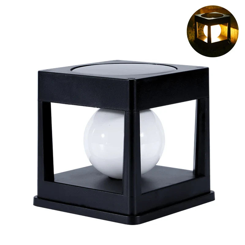 Solar Garden Lantern LUMOVIA DuoLight | 2 Light Colors | IP65 Waterproof | For Ground, Terrace & Stake Mounting | 11.8 x 11.8 x 11.5 cm