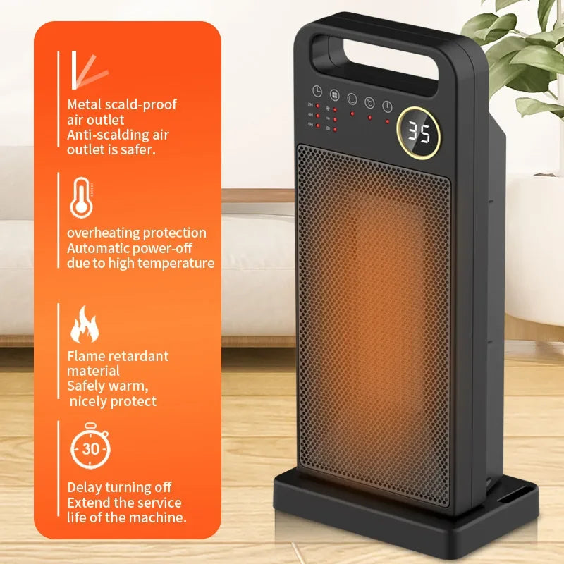 2000W Electric Heater with Remote Control and Touchscreen