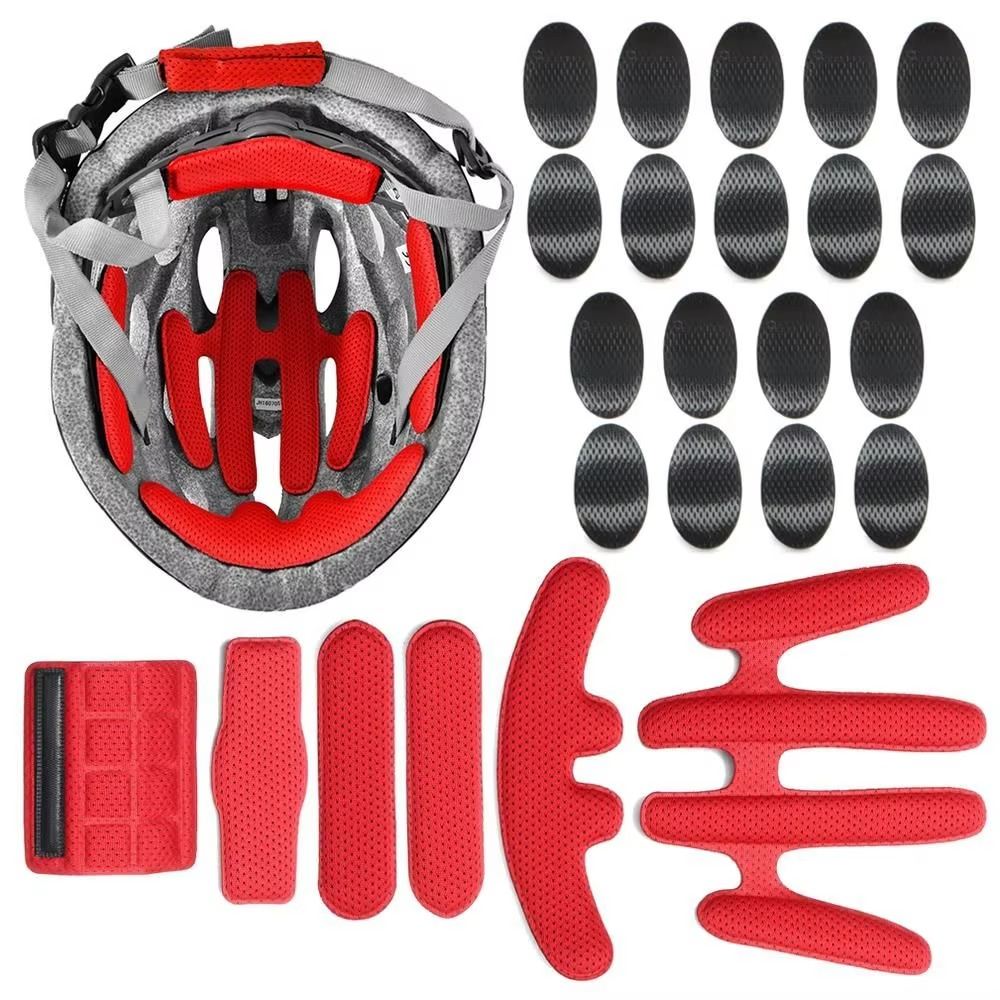 24PCS Universal Helmet Foam Padding Kit – Replacement Inner Pads for Motorcycle and Bicycle Helmets
